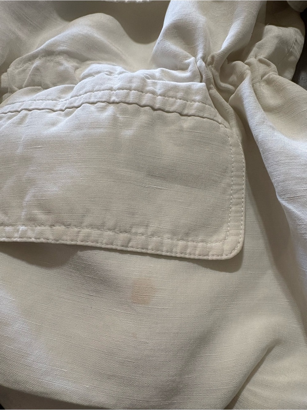 Ali Ro Cream Drawstring Ruffle-Neck Utility Jacket - Picture 7 of 11